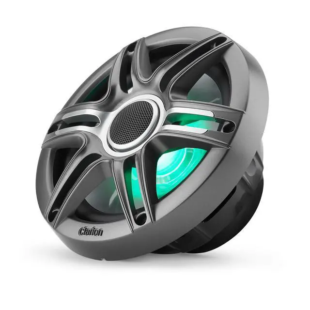 Alt view image 4 of 6 - CMSP-771RGB-SWG Premium 7.7-inch Coaxial Marine Speakers with Built-in RGB Illumination, 60W RMS, with White & Gray Metallic Grilles