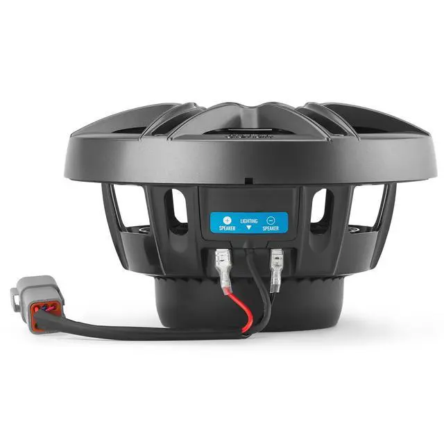 Alt view image 5 of 6 - CMSP-771RGB-SWG Premium 7.7-inch Coaxial Marine Speakers with Built-in RGB Illumination, 60W RMS, with White & Gray Metallic Grilles