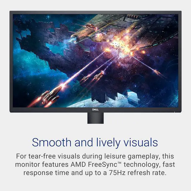 Alt view image 6 of 7 - SE2722H Monitor - 27-inch Full HD (1920 x 1080) 60Hz 8ms Display, HDMI/VGA Connectivity, AMD FreeSync Technology, Tilt Adjustability - Black