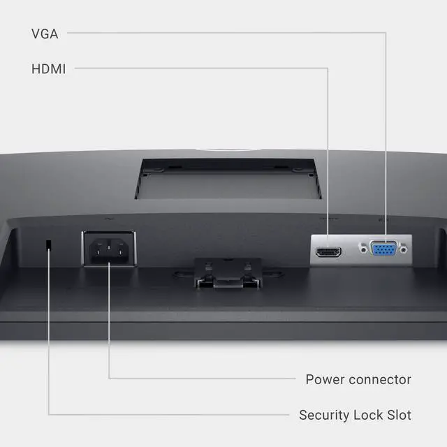 Alt view image 7 of 7 - SE2722H Monitor - 27-inch Full HD (1920 x 1080) 60Hz 8ms Display, HDMI/VGA Connectivity, AMD FreeSync Technology, Tilt Adjustability - Black