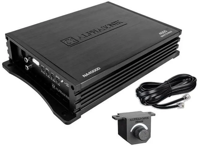 Main image of NA4000D Neuron Series 4000 Watts Max Monoblock Car Amp with 4-Way Protection Circuitry Class-D Amplifier Low & High Level Inputs (Remote Bass Knob Included)