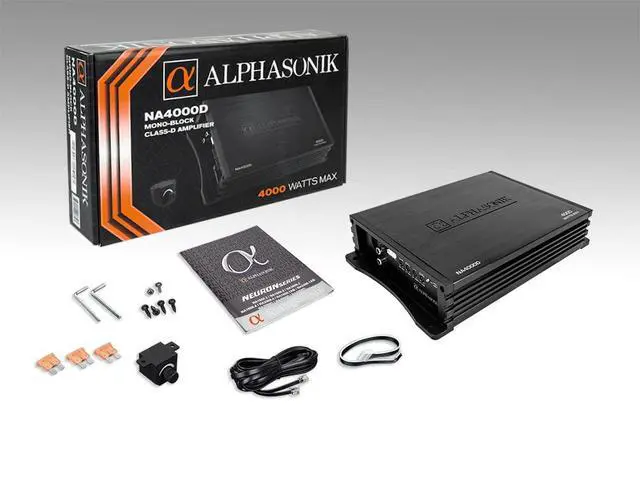 Alt view image 7 of 7 - NA4000D Neuron Series 4000 Watts Max Monoblock Car Amp with 4-Way Protection Circuitry Class-D Amplifier Low & High Level Inputs (Remote Bass Knob Included)