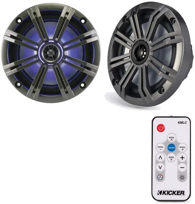 Main image of 6.5" Inch KM-Series Marine Speaker Bundle 41KM654LCW with 41KMLC LED Remote