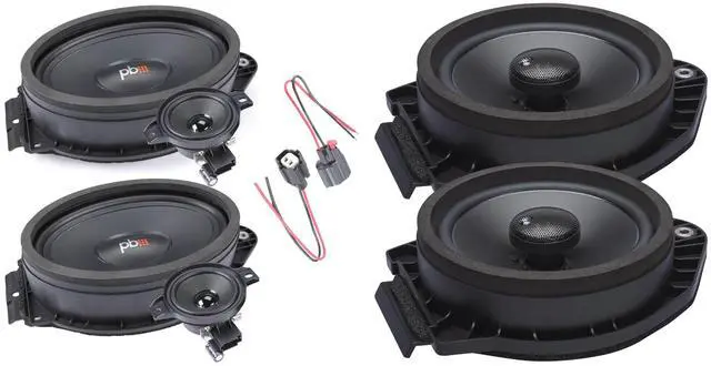 Main image of OE Series Direct 2 Ohm Replacement Speakers with Front Tweeters Compatible with Factory Amplified Chevy Silverado Crew Cab Pickup 14-24