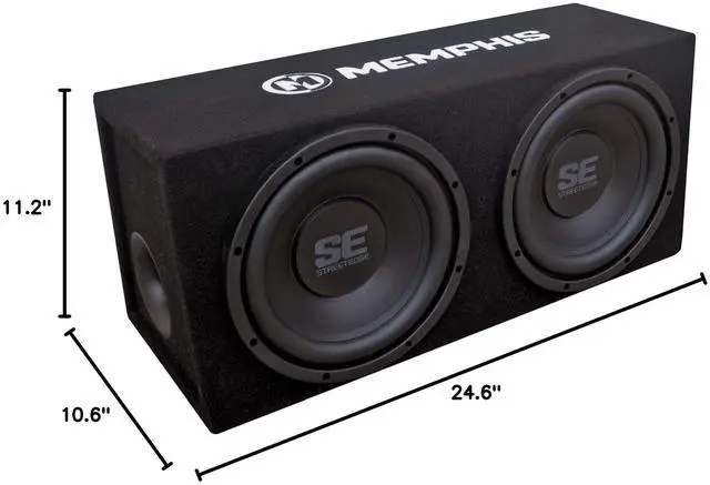 Alt view image 4 of 4 - SE210 Dual 10" Loaded SE Enclosure with SE2000.1DF 500 Watt Amplifier | Complete bass package, pair of 10 inch subwoofers pre-installed, matched amplifier included, deep low-end upgrade