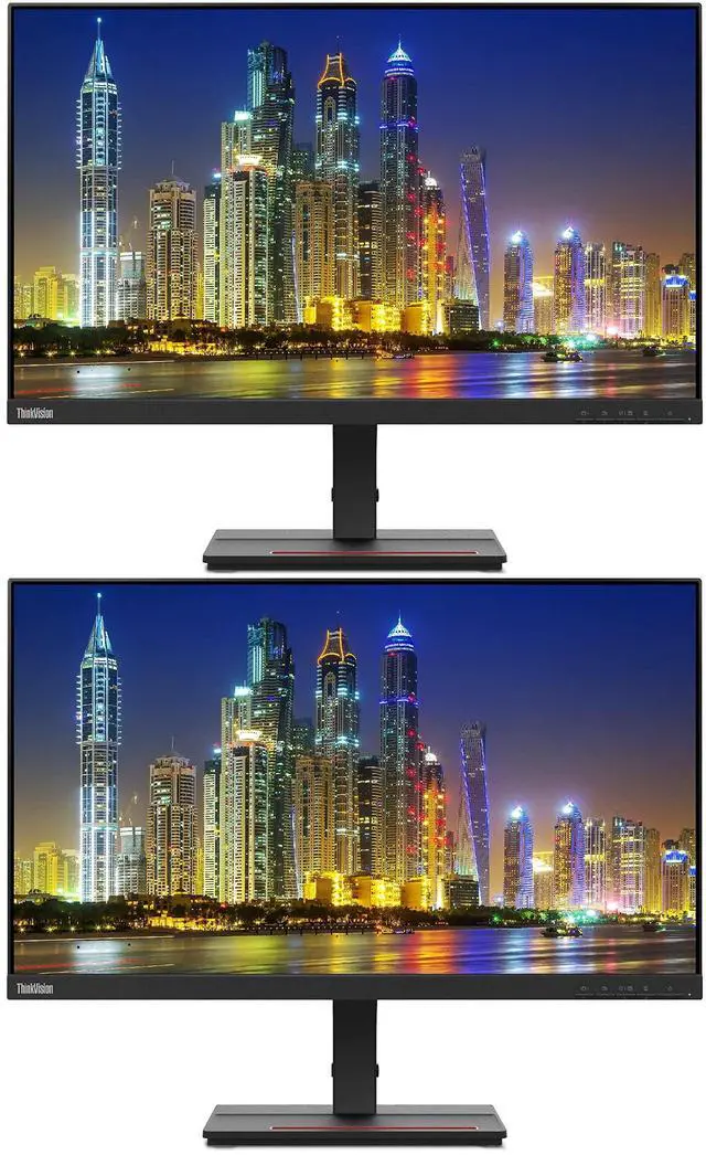 Main image of ThinkVision S24e-20 23.8" Full HD WLED LCD Monitor 2-Pack Bundle with 250 Nit Brightness, FreeSync, 1920 x 1080, Vertical Alignment, HDMI-VGA, Raven Black