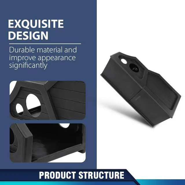 Alt view image 6 of 7 - 12" Center Console Subwoofer Sub Box, Fit Chevy/GMC Crew Cab 200-2013 | 12" Center Console Subwoofer Sub Box Compatible with Chevy/GMC Crew Cab 2007 2008 2009 2010 2011 2012 2013 Black