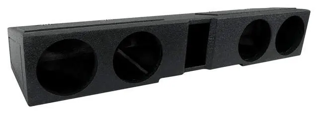 Alt view image 3 of 7 - REC121 Quad 8" Bed Liner Finished Sub Box with 33Hz Tuning | 0.80 Cu Ft Per Sub, Spring Terminals, 11.25" Mounting Depth, Fits Ford 2009-2020 F150 Super Crew, 2017-2020 F250/F350
