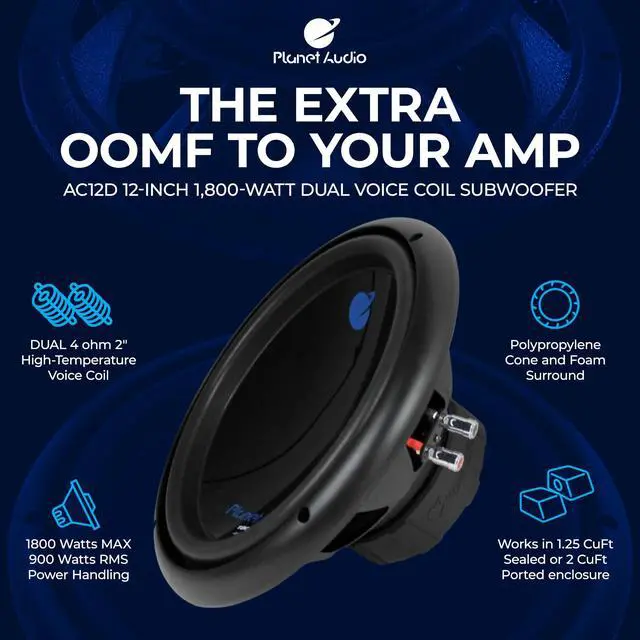Alt view image 2 of 7 - AC12D 12-Inch 3600W Subwoofers (Pair)