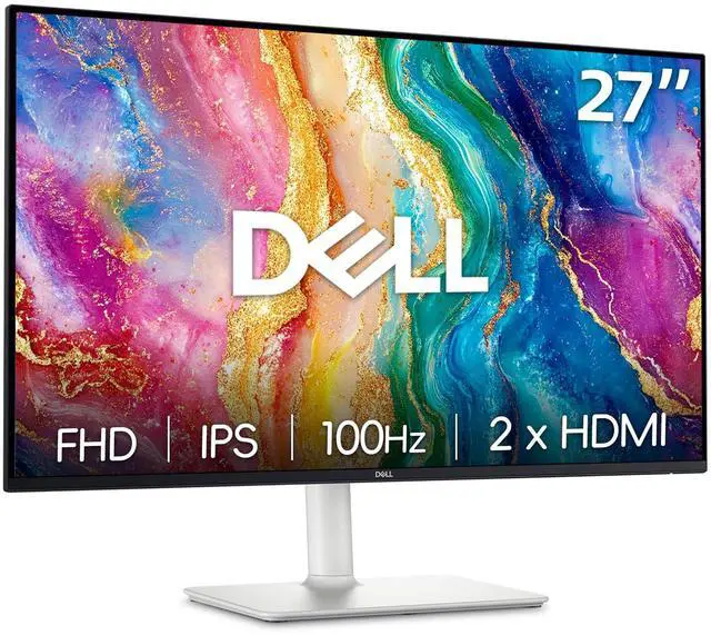 Main image of 27 inch Monitor, LED FHD - 100Hz Refresh Rate 1500:1 Contrast Ratio, AMD FreeSync - VESA, Integrated 2x5W Speaker, Height/Tilt/Pivot/Swivel Adjustability, 2 x HDMI, White