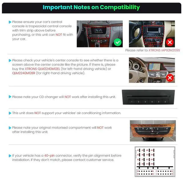 Alt view image 3 of 7 - Android 14 Car Stereo for Mercedes Benz E Class W211 W219, 9 Inch IPS Touch Screen Octa Core Car Radio GPS Navigation Bluetooth Built-in DSP Head Unit Wireless CarPlay Android Auto (4+64GB)