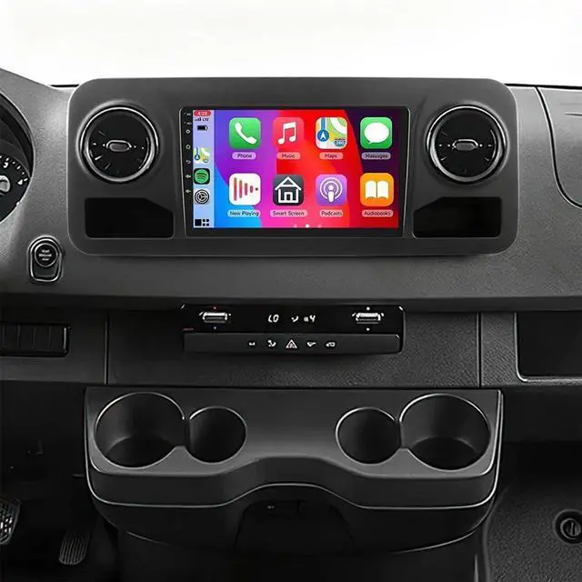 Main image of 10 inch Double Din Car Stereo for Mercedes Sprinter 2018 2019 2020 2021 2022 with Wireless Carplay GPS Navi, 2+64G Touchscreen Radio for Mercedes Sprinter Head Unit Backup Camera Bluetooth Mirror Link