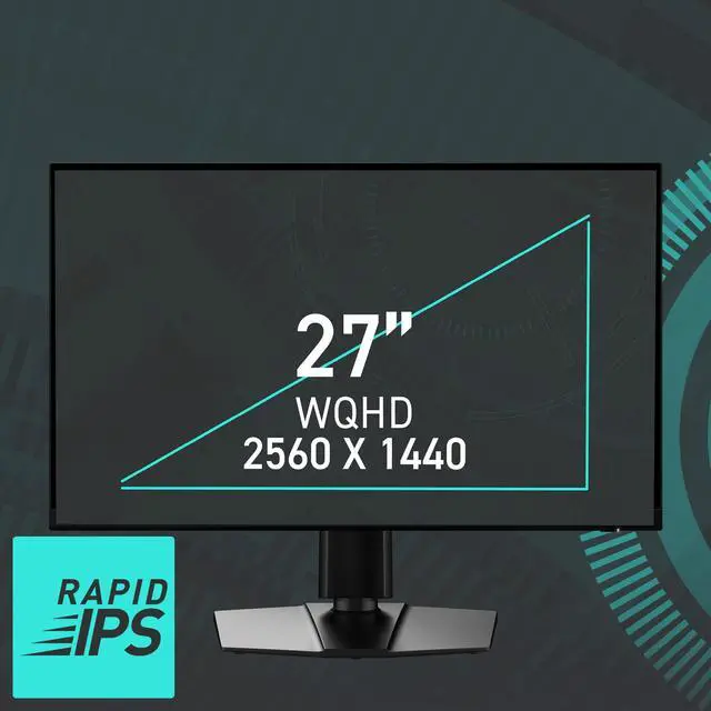 Alt view image 2 of 7 - G272QPF E2 27-inch 2560 x 1440 (QHD) Computer Monitor, 180Hz, AMD Adaptive Sync, HDMI, DisplayPort, VESA, Tilt, Height Adjustable, Speaker, 1ms, Black