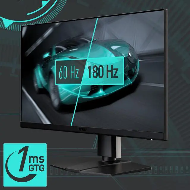 Alt view image 3 of 7 - G272QPF E2 27-inch 2560 x 1440 (QHD) Computer Monitor, 180Hz, AMD Adaptive Sync, HDMI, DisplayPort, VESA, Tilt, Height Adjustable, Speaker, 1ms, Black