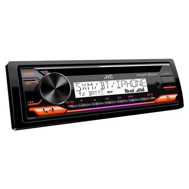 Alt view image 2 of 5 - Single DIN Marine Bluetooth CD Player USB AUX Stereo Radio Receiver Bundle Combo with Dash Kit for Select 98-13 Harley Motorcycles, 2x 6.5" 2-Way Coaxial 300W Max Speakers with Mounting Adaptors