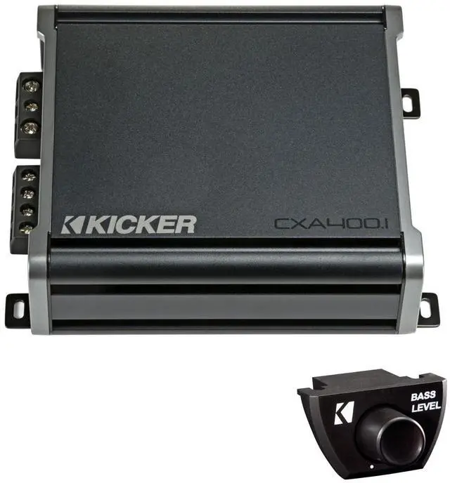 Main image of CXA400.1 400 Watt Mono Amp CXARC Bass Knob Bundle | 400 watt mono Class D car amplifier bundled with the CXARC compatible bass knob