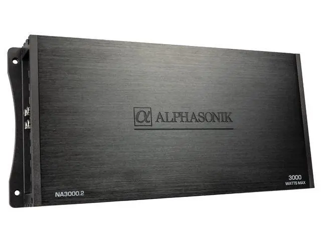 Alt view image 3 of 7 - NA3000.2 Neuron Series 3000 Watts Max 2-Channel Car Amp with 4-Way Protection Circuitry Multi-Channel Bridgeable Class A/B Amplifier Low & High Level Inputs (Remote Bass Knob Included)
