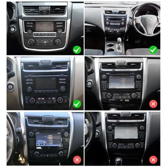 Alt view image 2 of 7 - 9" Double Din Car Radio for Nissan Altima 2013 2014 2015 2016 2017 2018 Head Unit Touch Screen Android Radio with Wireless Carplay Stereo Bluetooth FM RDS AHD Backup Camera SWC, 2+64G