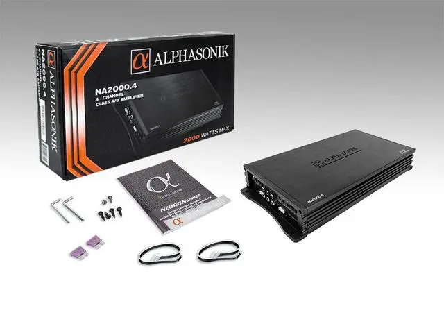 Alt view image 5 of 5 - NA2000.4 Neuron Series 2000 Watts Max 4-Channel Car Amp with 4-Way Protection Circuitry Multi-Channel Bridgeable Class A/B Amplifier Low & High Level Inputs