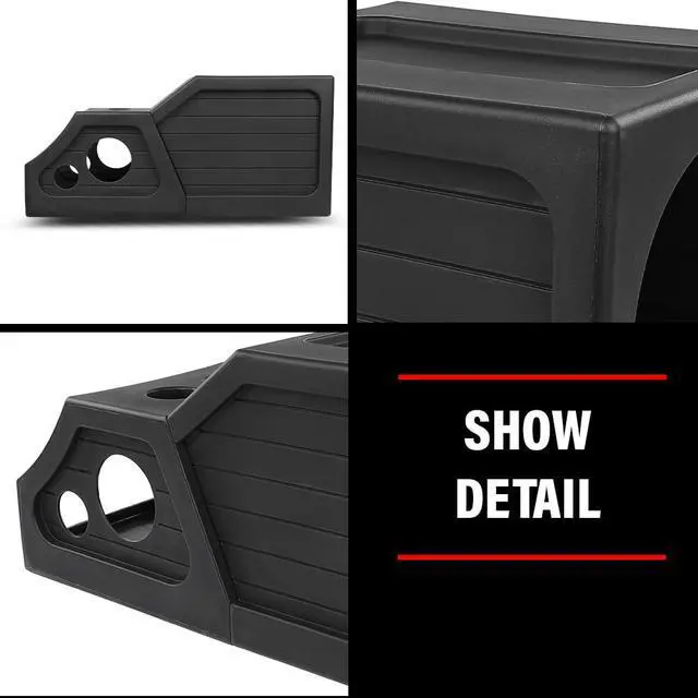 Alt view image 5 of 7 - 12" Center Console Subwoofer Box Fit Chevy/GM Crew Cab 2014 2015 2016 2017 2018 Black