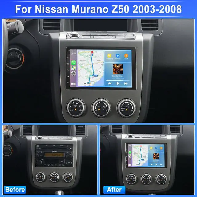 Alt view image 2 of 7 - 7" Android 13 Car Stereo Radio for Nissan Murano Z50 2003 2004 2005-2008 | with Wireless CarPlay & Android Auto, Touch Carplay Screen for Car, with Bluetooth/WiFi/GPS/FM/RDS/SWC/Backup Camera/Mic