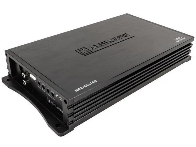 Alt view image 2 of 7 - NA2400.1AB Neuron Series 2400 Watts Max Monoblock Car Amp with 4-Way Protection Circuitry Multi-Channel Bridgeable Class A/B Amplifier Low & High Level Inputs (Remote Bass Knob Included)