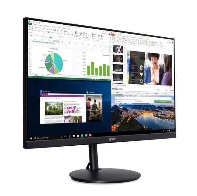 Alt view image 5 of 7 - CB242Y bir 23.8" Full HD (1920 x 1080) IPS Zero Frame Home Office Monitor with AMD Radeon Free Sync - 1ms VRB, 75Hz Refresh, Height Adjustable Stand with Tilt & Pivot (HDMI & VGA Ports),Black
