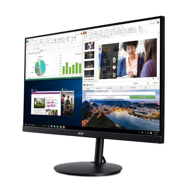 Alt view image 6 of 7 - CB242Y bir 23.8" Full HD (1920 x 1080) IPS Zero Frame Home Office Monitor with AMD Radeon Free Sync - 1ms VRB, 75Hz Refresh, Height Adjustable Stand with Tilt & Pivot (HDMI & VGA Ports),Black