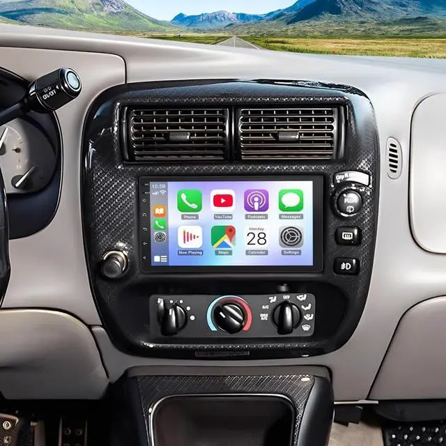 Main image of 7 Inch Double Din Car Stereo Radio for Ford Explorer 1998 1999 2000 2001 | Wireless CarPlay and Android Auto Bluetooth Touch Screen Head Unit,GPS Navigation Mirror Link Backup Camera FM