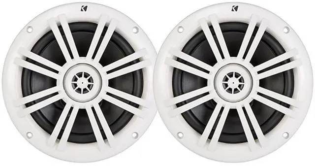 Main image of 6.5" 150 Watt Peak Power 2-Way Marine OEM Replacement White Boat Audio Speakers (Pair)