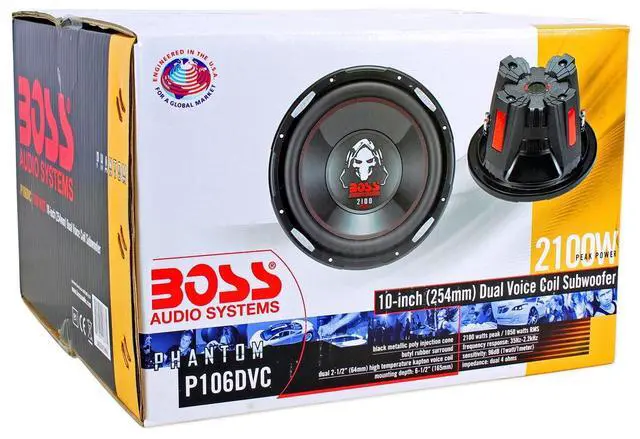 Alt view image 5 of 5 - BOSS Audio Phantom P106DVC 10" 4200W DVC Car Subwoofers Power Subs Pair
