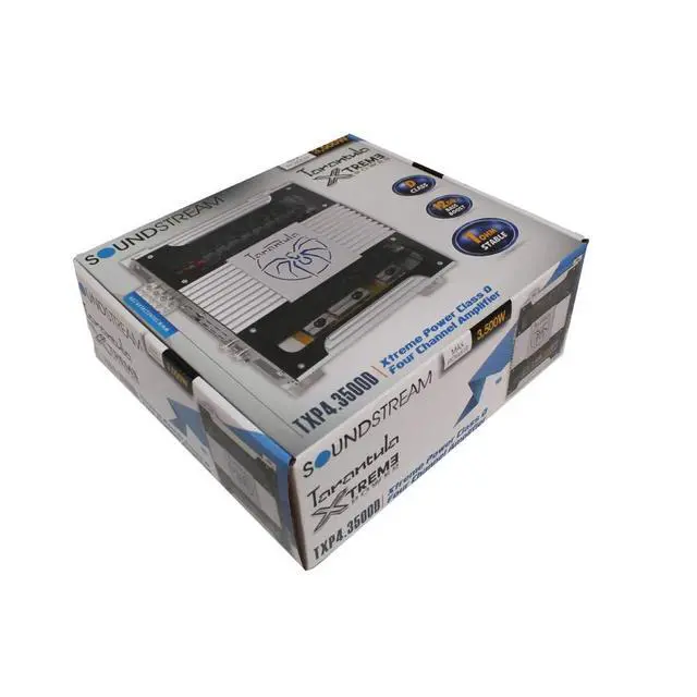 Alt view image 3 of 3 - Tarantula TXP4.3500D Xtreme Power 4 x 140W RMS at 4 Ohm Class D Full Range 4 Channel Amplifier 3500W Max (1 Ohm Stereo Stable)