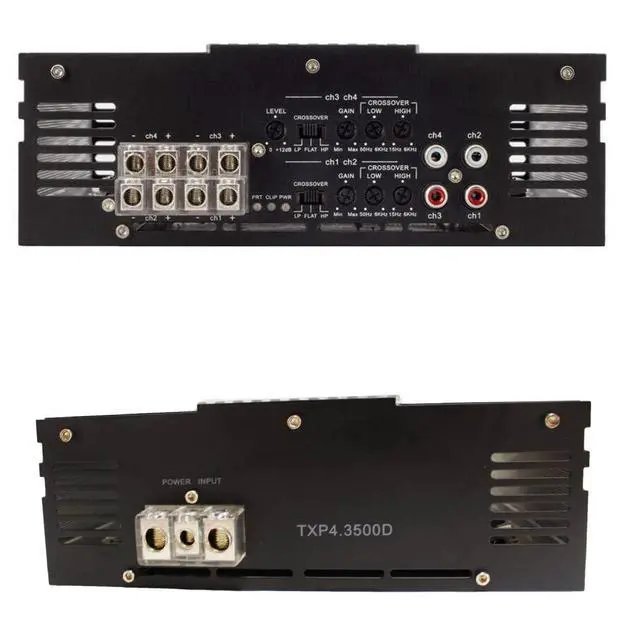 Alt view image 2 of 3 - Tarantula TXP4.3500D Xtreme Power 4 x 140W RMS at 4 Ohm Class D Full Range 4 Channel Amplifier 3500W Max (1 Ohm Stereo Stable)