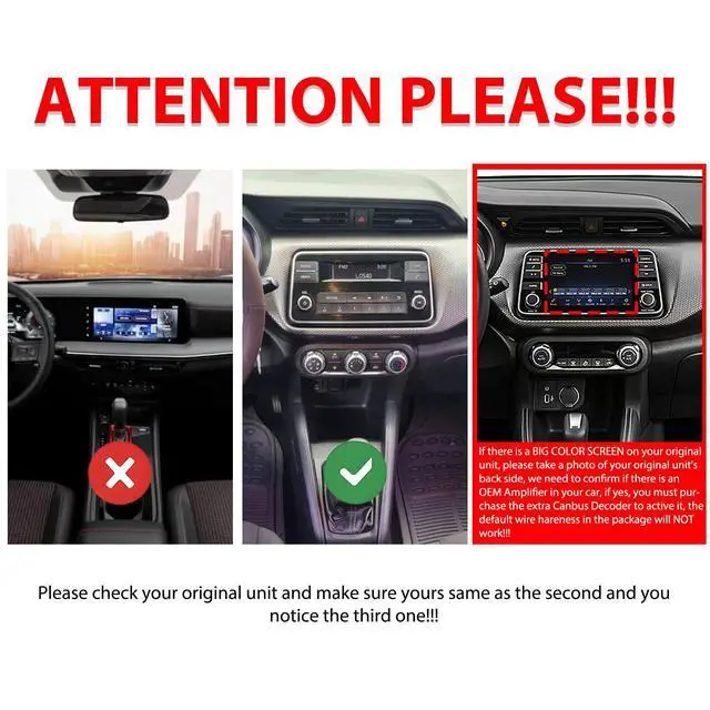 Alt view image 2 of 7 - for Nissan Kicks 2018-2025 Car CarPlay Android Auto Navigation Stereo GPS Radio Reverse Camera Display 10" IPS Touchscreen Headunit Tablet Pad Media Player, if Applicable Quad Core 2G+64G