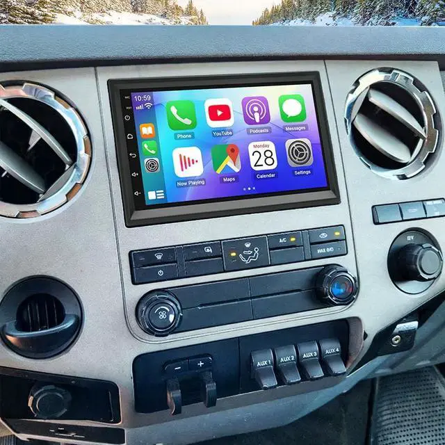 Main image of 7" Double Din Car Stereo Radio for Ford F550 Super Duty 2006-2012 | Wireless CarPlay & Android Auto Bluetooth Touchscreen Head Unit,Android 15,2+64G,GPS Mirror Link Backup Camera FM DSP SWC
