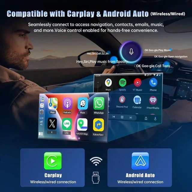 Alt view image 3 of 7 - 4+64G Android 13 Car Stereo Compatible with Suzuki Grand Vitara 2005-2015 Radio Upgrade 9 Inch Touch Screen with Wireless Carplay Android Auto AHD Backup Camera Mirror Link GPS SWC WiFi FM