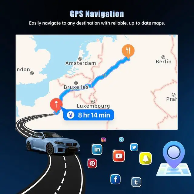 Alt view image 5 of 7 - 4+64G Android 13 Car Stereo Compatible with Suzuki Grand Vitara 2005-2015 Radio Upgrade 9 Inch Touch Screen with Wireless Carplay Android Auto AHD Backup Camera Mirror Link GPS SWC WiFi FM