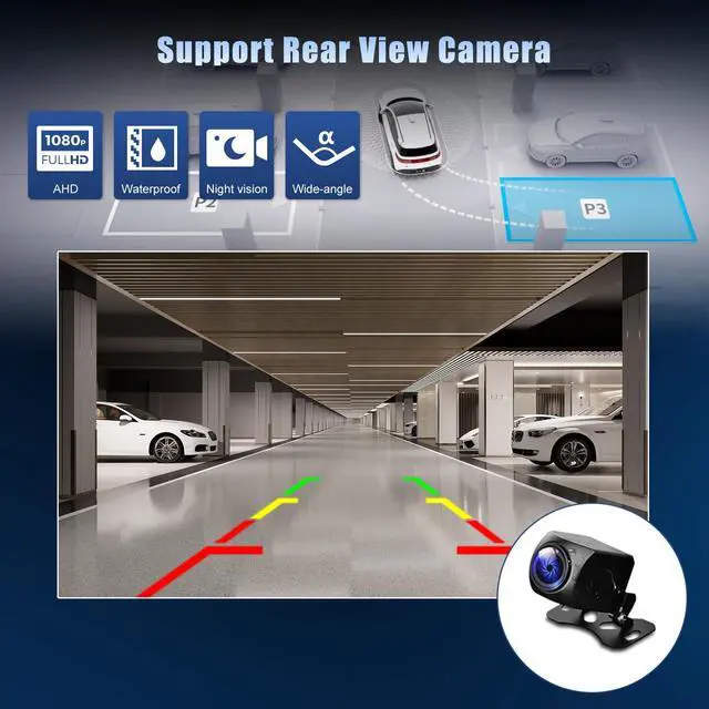 Alt view image 6 of 7 - 4+64G Android 13 Car Stereo Compatible with Suzuki Grand Vitara 2005-2015 Radio Upgrade 9 Inch Touch Screen with Wireless Carplay Android Auto AHD Backup Camera Mirror Link GPS SWC WiFi FM