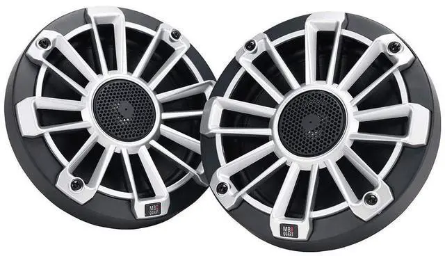 Main image of NP1-116 Nautic Premium Outdoor Waterproof 6.5 Inch Coaxial Marine Speaker Pair with 3 Removable Grill Color Options, Black