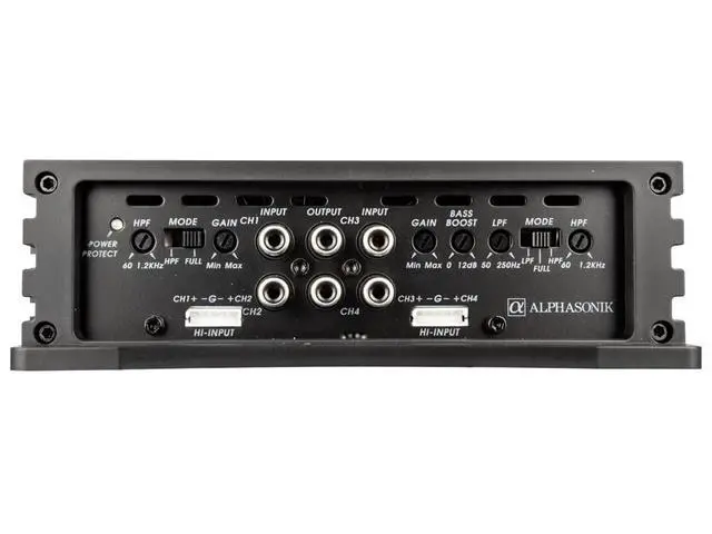Alt view image 4 of 5 - NA1600.4 Neuron Series 1600 Watts Max 4-Channel Car Amp with 4-Way Protection Circuitry Multi-Channel Bridgeable Class A/B Amplifier Low & High Level Inputs