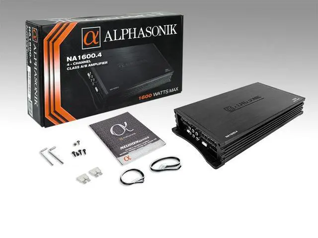 Alt view image 5 of 5 - NA1600.4 Neuron Series 1600 Watts Max 4-Channel Car Amp with 4-Way Protection Circuitry Multi-Channel Bridgeable Class A/B Amplifier Low & High Level Inputs
