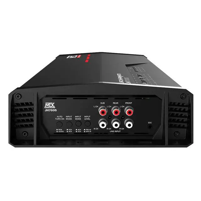 Alt view image 3 of 4 - Audio JH7005 Jackhammer Series 90W x 4 & 450W x 1 @ 2-Ohm Full Range Class D 5-Channel Amplifier