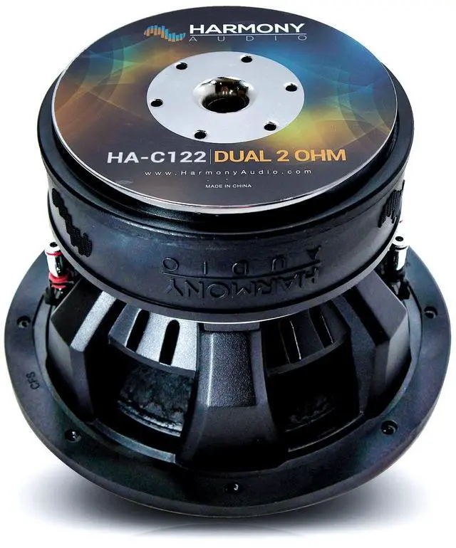 Alt view image 3 of 6 - 12" Car Subwoofer Dual 2 Ohm 2200W HA-C122 Carbon Sub SPL | 12 inch competition bass, DVC voice-coil design, ported enclosure ready, deep hard-hitting lows, loud trunk sound system