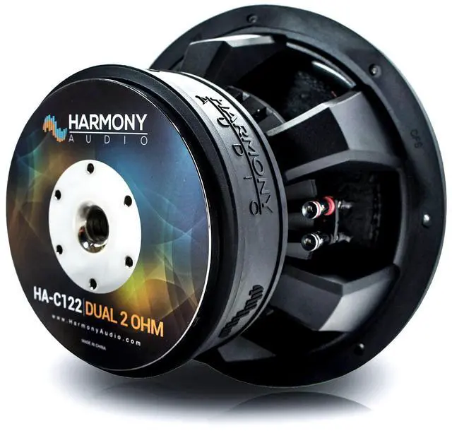 Alt view image 4 of 6 - 12" Car Subwoofer Dual 2 Ohm 2200W HA-C122 Carbon Sub SPL | 12 inch competition bass, DVC voice-coil design, ported enclosure ready, deep hard-hitting lows, loud trunk sound system