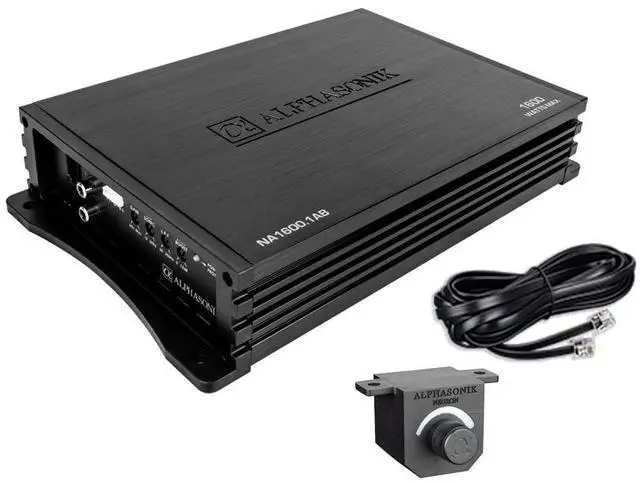 Main image of NA1600.1AB Neuron Series 1600 Watts Max Monoblock Car Amp with 4-Way Protection Circuitry Multi-Channel Bridgeable Class A/B Amplifier Low & High Level Inputs (Remote Bass Knob Included)