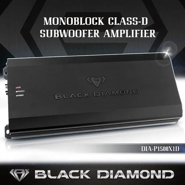 Alt view image 4 of 6 - DIA-P1500x1D Car Audio Amplifier Class D 1 Channel Monoblock Amp 1500 Watts RMS, Remote Level Control Included