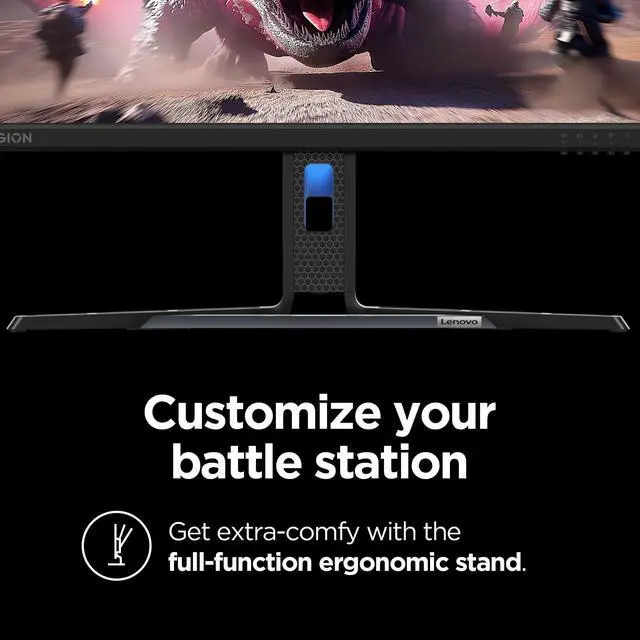 Alt view image 5 of 7 - Legion R24e - Gaming Monitor - 23.8" Flat FHD - 180 Hz - 1ms Response - AMD FreeSync - HDRDecode, HDMI 2.1, DP 1.4, Audio - Lift/Tilt/Pivot/Swivel Stand - Raven Black