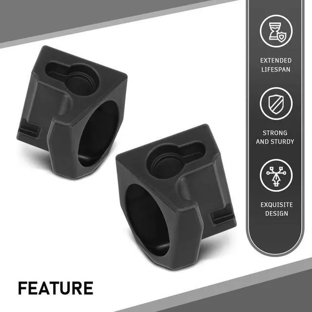 Alt view image 5 of 7 - Speaker Sound Wedges 2 PCS Compatible with Jeep Wrangler YJ CJ 1976-1995 Black Pair Left and Right