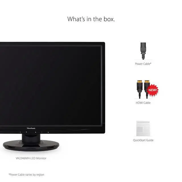 Alt view image 5 of 6 - VA2246MH-LED 22 Inch Full HD 1080p LED Monitor with HDMI and VGA Inputs for Home and Office, Black