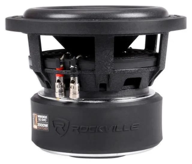 Alt view image 6 of 6 - W8K9D2 8" Car Subwoofer, Dual 2-Ohm, 2000W Peak/500W RMS, 2-Pack | CEA Rated, K9 Series, Cast Aluminum Basket, 122 Oz Double Stacked Magnet, Non-Pressed Paper Cone, Foam Surround, OFC Wire